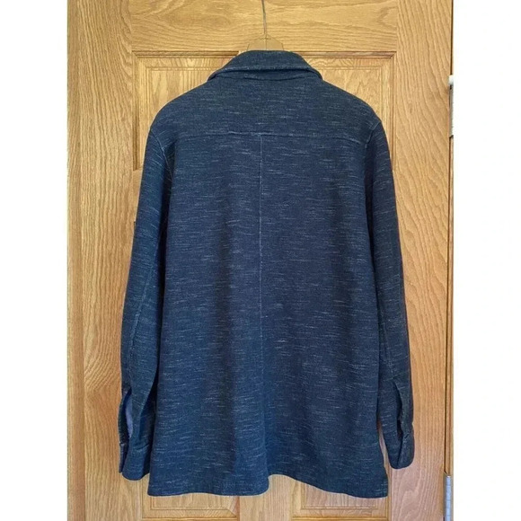 Rainforest Clothing Outdoor Chambray Shacket Thick Button Down Shirt Blue Medium - Picture 4 of 5